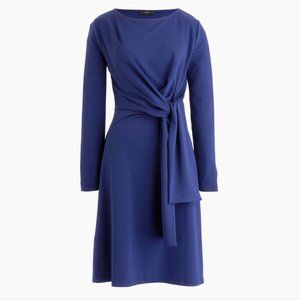 J.Crew Drapey tie-waist dress in dark ink, size Small